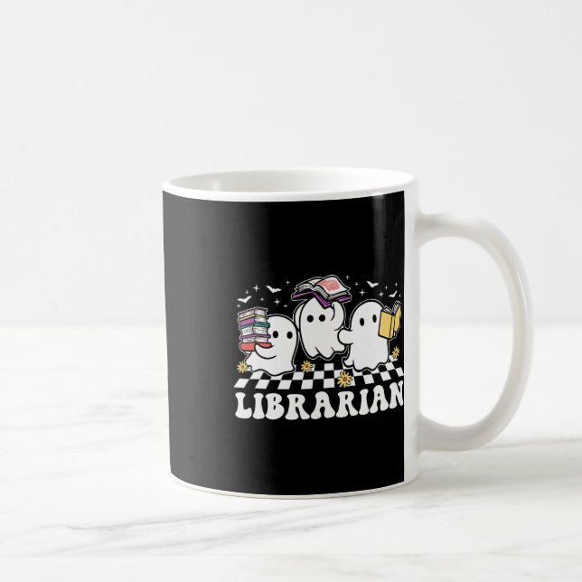 Mug Librairie Cute Ghost Livre Lecture Drôle Halloween (Droite)