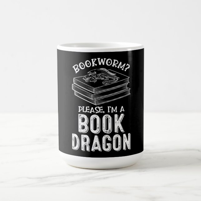 Mug librairie worm a livre dragon grand amoureux du li (Centre)