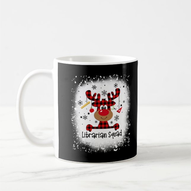 Mug Librarian Squad Reindeer Funny Christmas (Gauche)