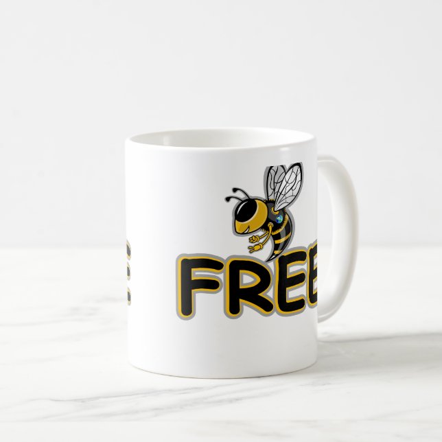 MUG LIBRE COMME L'ABEILLE (Devant droit)