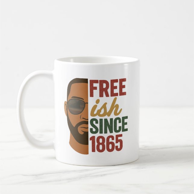 Mug Libre depuis 1865 Junetdix Black History (Gauche)