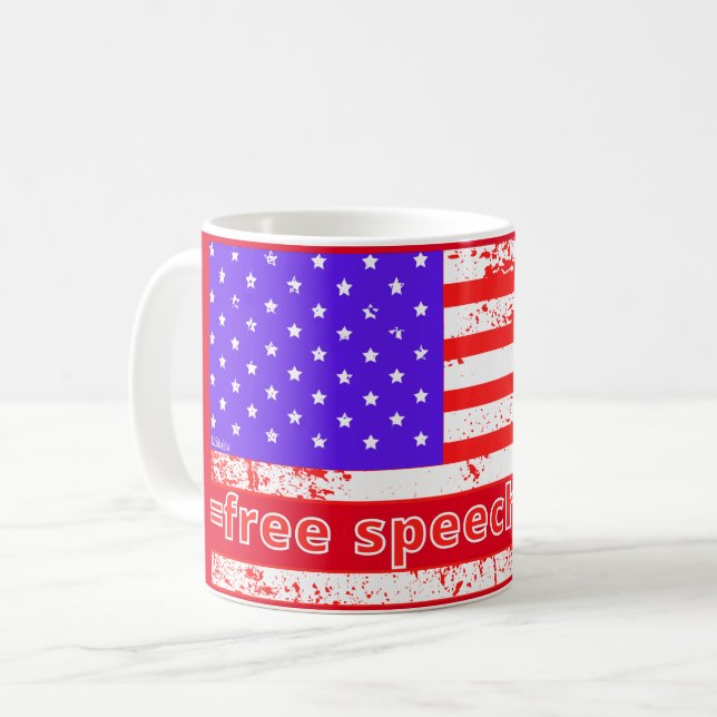 Mug LIBRE DISCOURS ARMÉE en détresse édition drapeau a (Devant gauche)