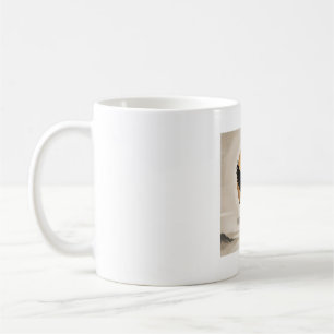 Mug Libre en tant qu'oiseau - Soleil d'or et Silhoue d