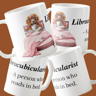 Mug Librocubiculariste Chien lecture de livre de lit a