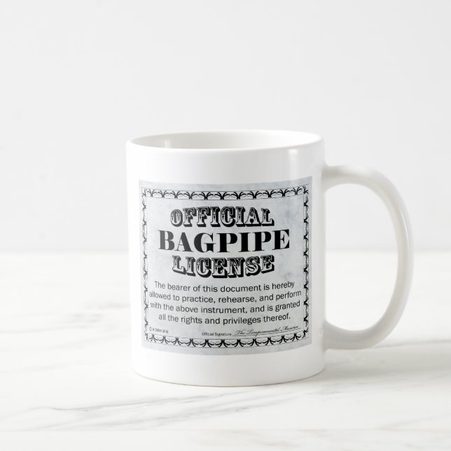 Mug Licence Bagpipe (Droite)