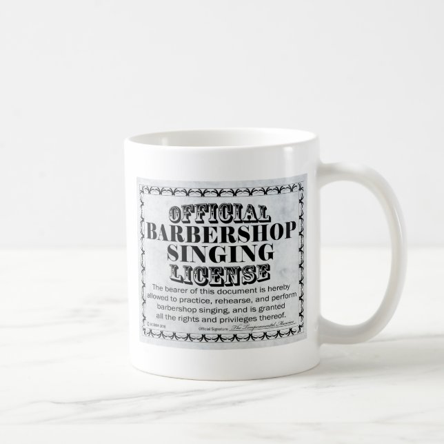 Mug Licence de chant Barbershop (Droite)