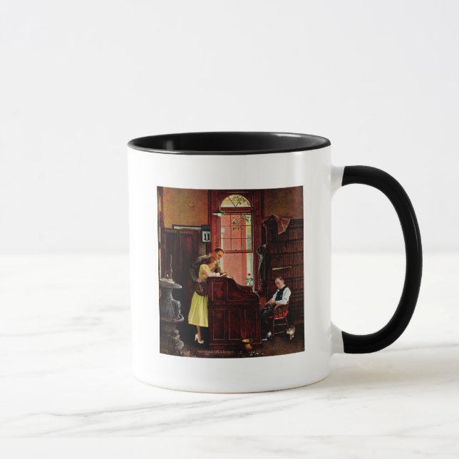 Mug Licence de mariage par Norman Rockwell (Droite)