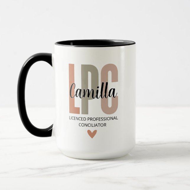 Mug Licensed Professional Counselor Gifts, LPC Therapi (Gauche)