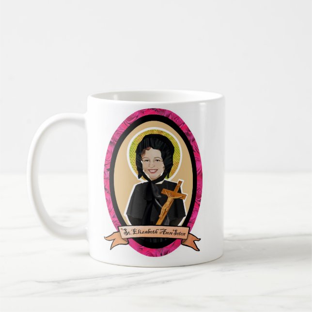 Mug L'icône et la citation de St Elizabeth Ann Seton (Gauche)