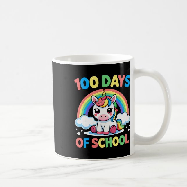 Mug Licorne 100 Jours D'école 100 Jours Plus Intellige (Droite)