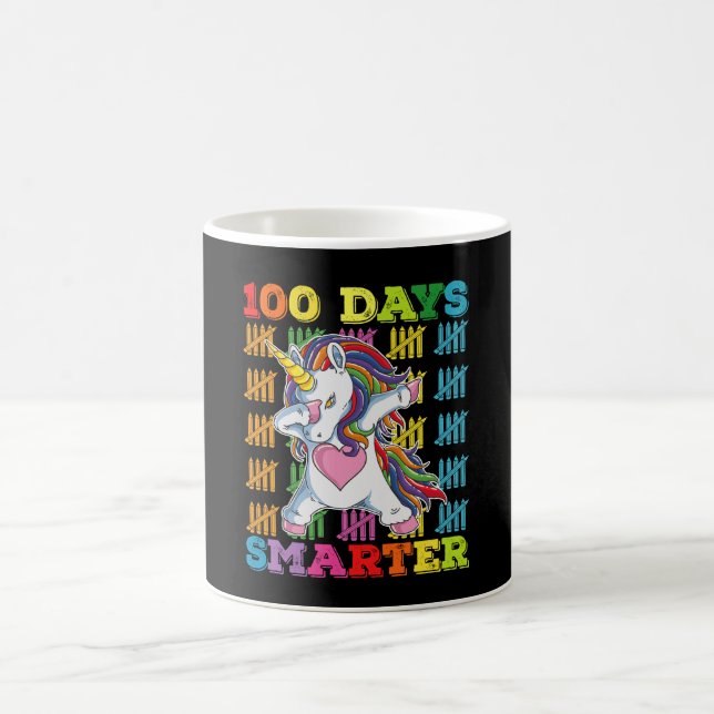Mug Licorne 100 Jours Plus Intelligente 100ème Jour D' (Centre)