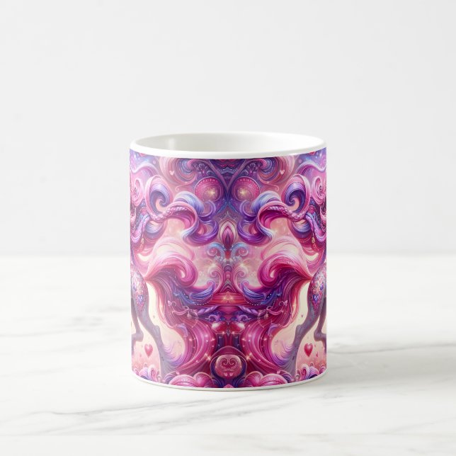 Mug Licorne à cœurs roses (Centre)