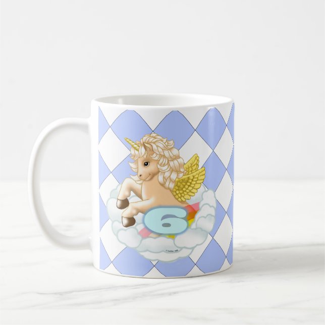 Mug Licorne Anniversaire 6 ans (Gauche)