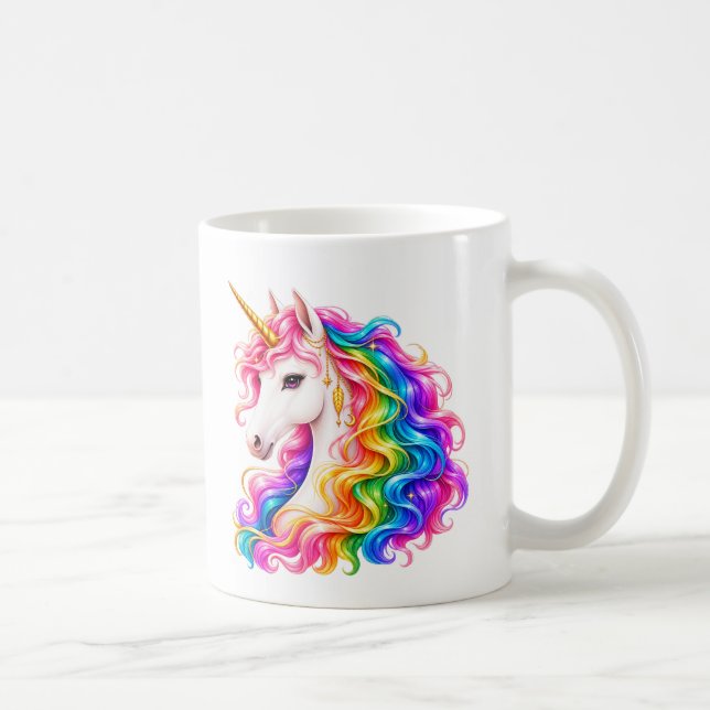 Mug Licorne Arc-en-Ciel (Droite)