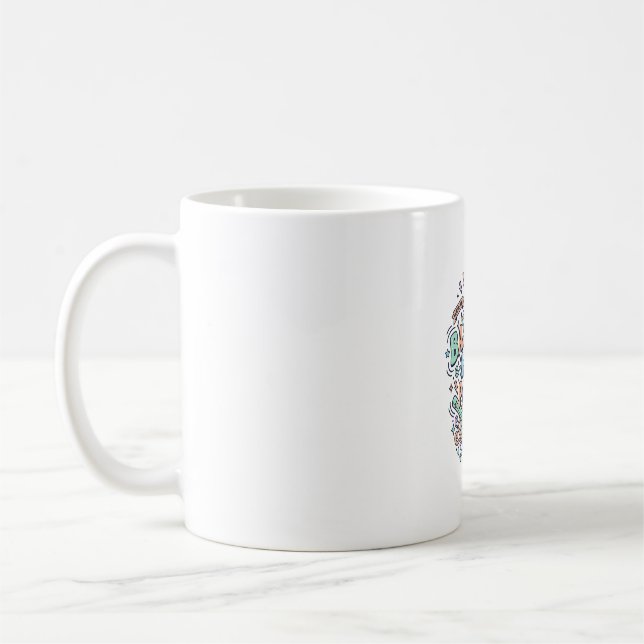 Mug Licorne Baseball Corne Puissance Kawaii Conception (Gauche)