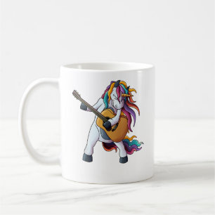 Mug Licorne Cool Jouant de la Guitare _ Drôle Animal G