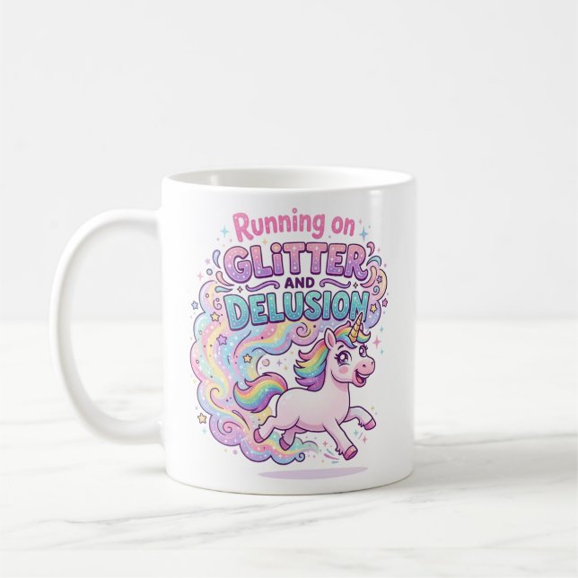 Mug Licorne courant sur Brillant et Illusion Charme M (Gauche)