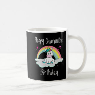 Mug Licorne d'anniversaire de quarantaine arc-en-ciel
