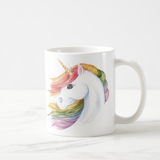 Mug Licorne d'arc-en-ciel (Droite)