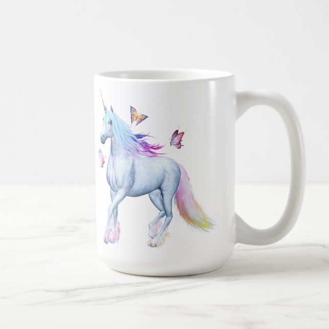 Mug Licorne d'arc-en-ciel (Droite)