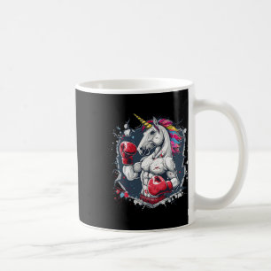 Mug Licorne de boxe avec gants de boxe Kickboxing Drôl