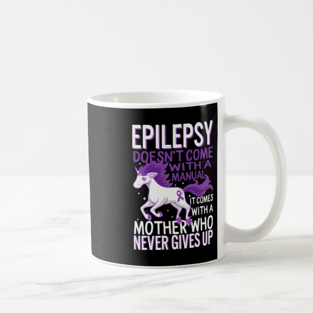 Mug Licorne de sensibilisation à l'épilepsie Ruban vio (Droite)
