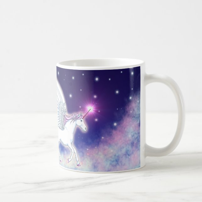 Mug Licorne de volaille avec étoiles (Droite)