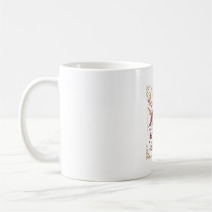 Mug Licorne en fleurs, design élégant Zazzle_1