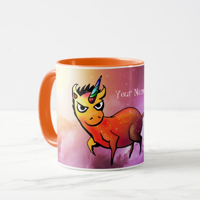 Mug Licorne intergalactique personnalisée (Devant gauche)