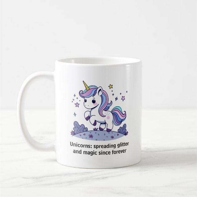 Mug Licorne Kawaii Pastel Mignonne (Gauche)