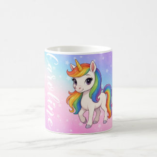Mug Licorne magique colorée personnalisée 