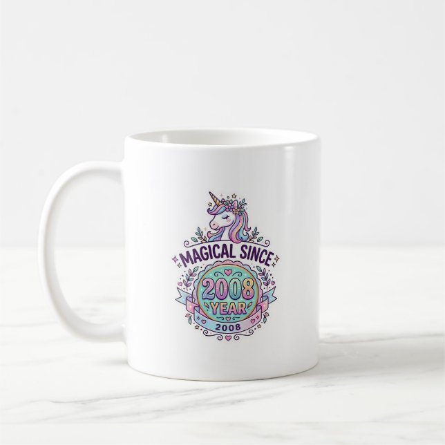 Mug Licorne Magique Depuis Année Graphisme Zazzle D (Gauche)
