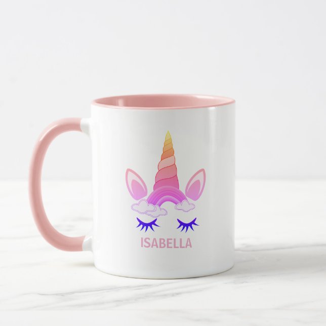 Mug Licorne Magique Nom Personnalisé (Gauche)