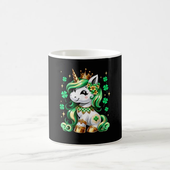 Mug Licorne Mignonne Trèfle Fête de la Saint-Patrick (Centre)