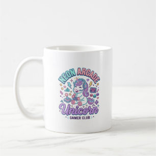 Mug Licorne Néon Arcade Licorne Rétro Style Produit Gr