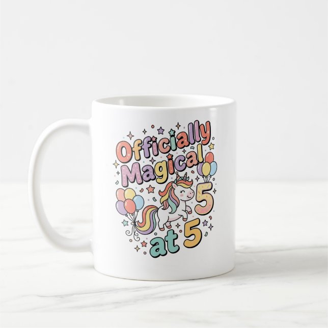 Mug Licorne officiellement magique à 5 conceptions bla (Gauche)