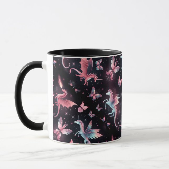 Mug Licorne Rose Dragon Mix (Gauche)