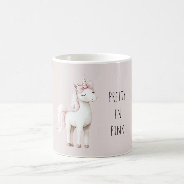 Mug Licorne rose mignonne (Centre)