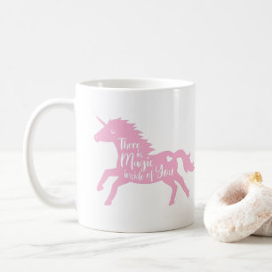 Mug Licorne Rose Silhouette Magie En Toi Citation