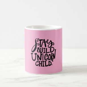 Mug Licorne sauvage rose féminine