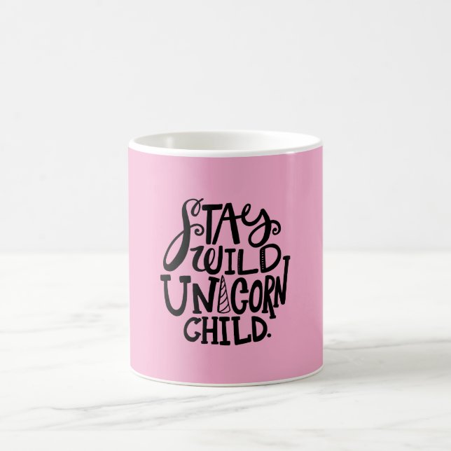 Mug Licorne sauvage rose féminine (Centre)
