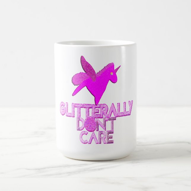 Mug Licorne scintillante pégase paillettes s'en fiche (Centre)