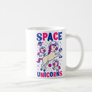 Mug Licornes de l'espace astronaute Mignon arc-en-ciel