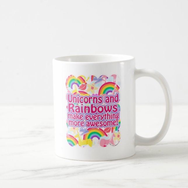 Mug Licornes et arcs-en-ciel (Droite)