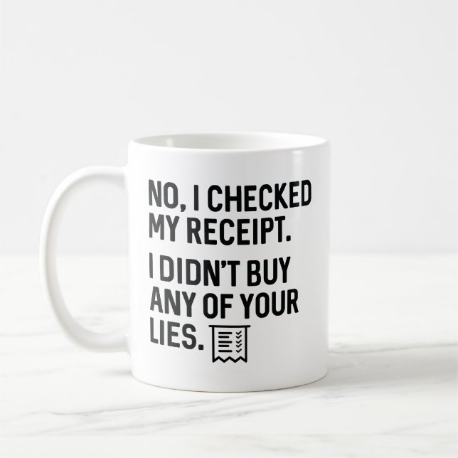 Mug Lies de réception 1A vérifiées (Gauche)