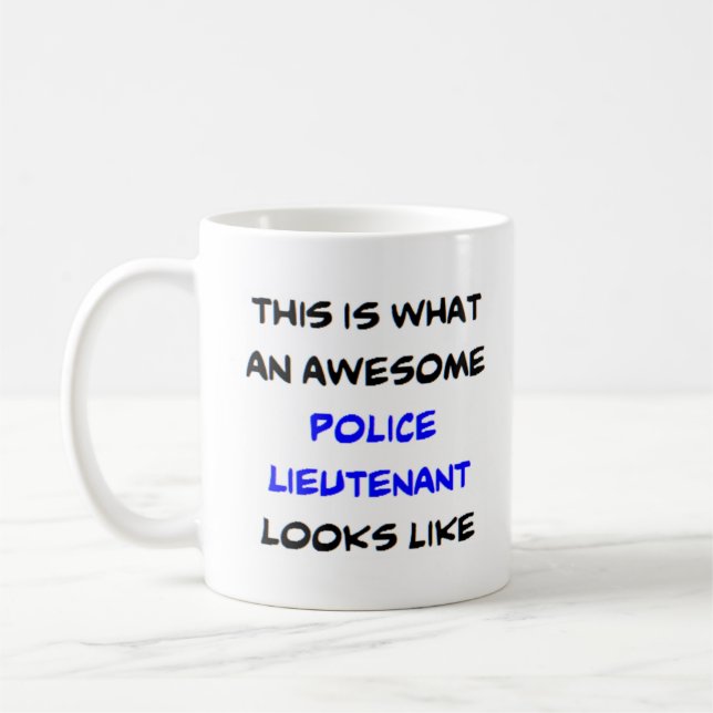 Mug lieutenant de police, génial (Gauche)