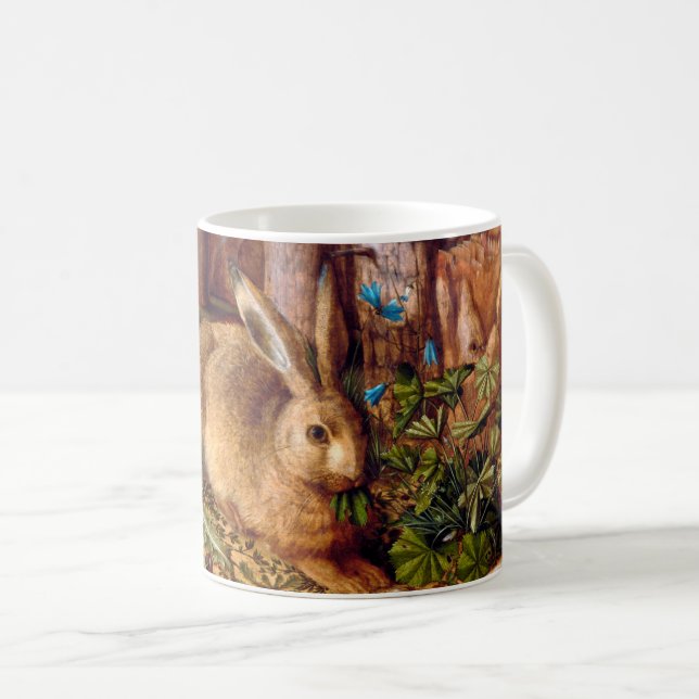 Mug Lièvre dans la forêt Hans Hoffmann Rabbit Peinture (Devant droit)