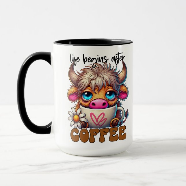 Mug Life Begins After Coffee  (Gauche)