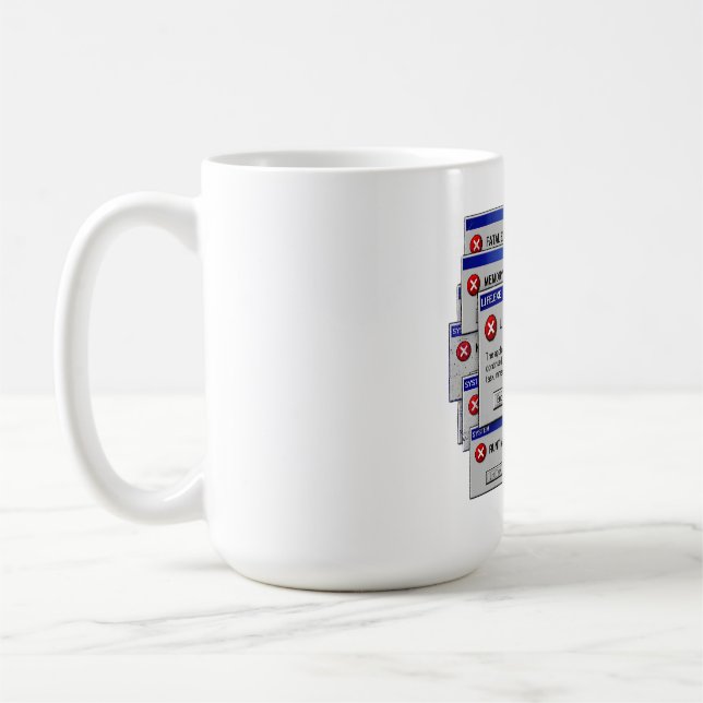 Mug Life.exe Ne Répond Pas Erreur Existentielle Drôle (Gauche)