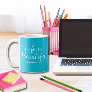 Mug Life is Beautiful Blog Brand Website - Turquoise